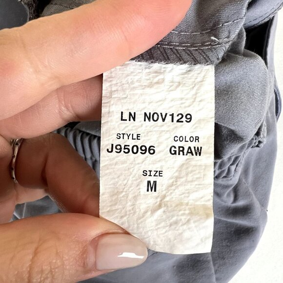 Jaanuu Womens Size Medium Scrub Pants Elastic Waist Grey Medical Gear Pockets - Picture 8 of 9